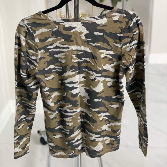 Camo long sleeve t-shirt cotton blend small NWOT G.I.L.I - Picture 3 of 10